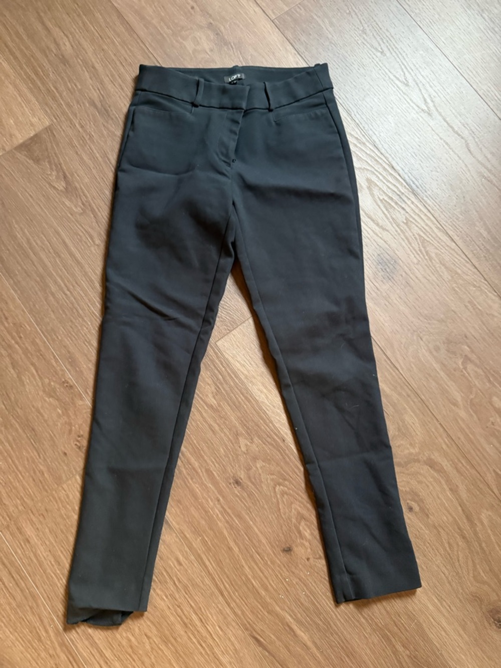 LOFT Black Cropped Ankle Pants